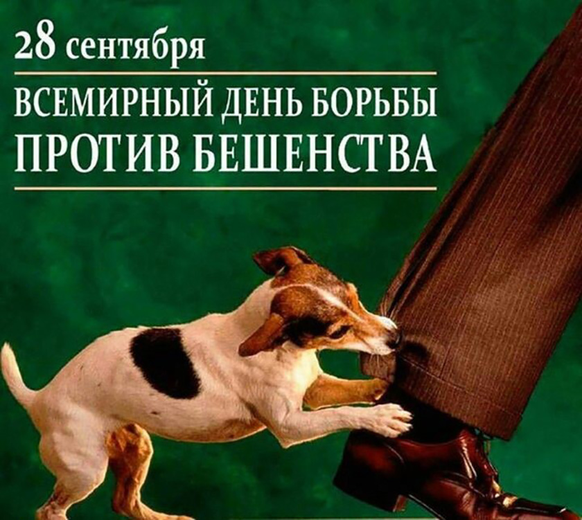 28 сентября — Всемирный день борьбы против бешенства